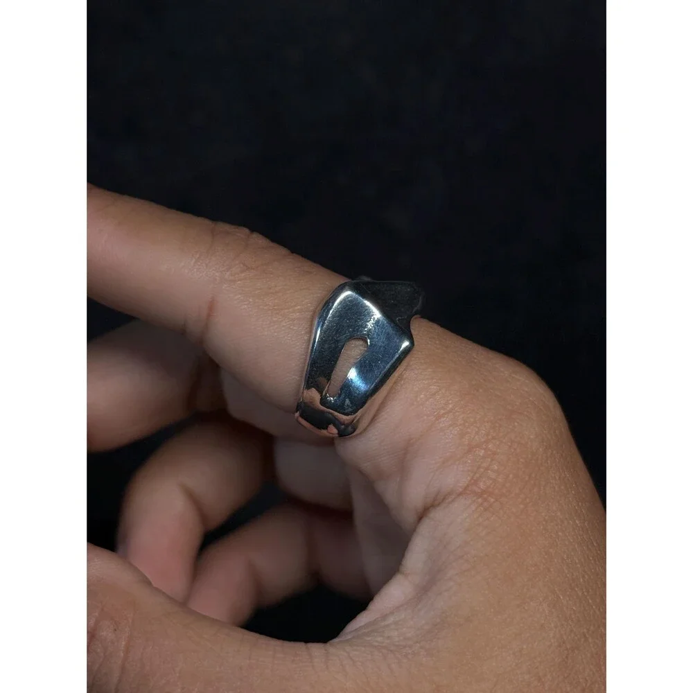 Vintage TOVE Norway 925 Sterling Silver Modernist Wrap Ring Size 6